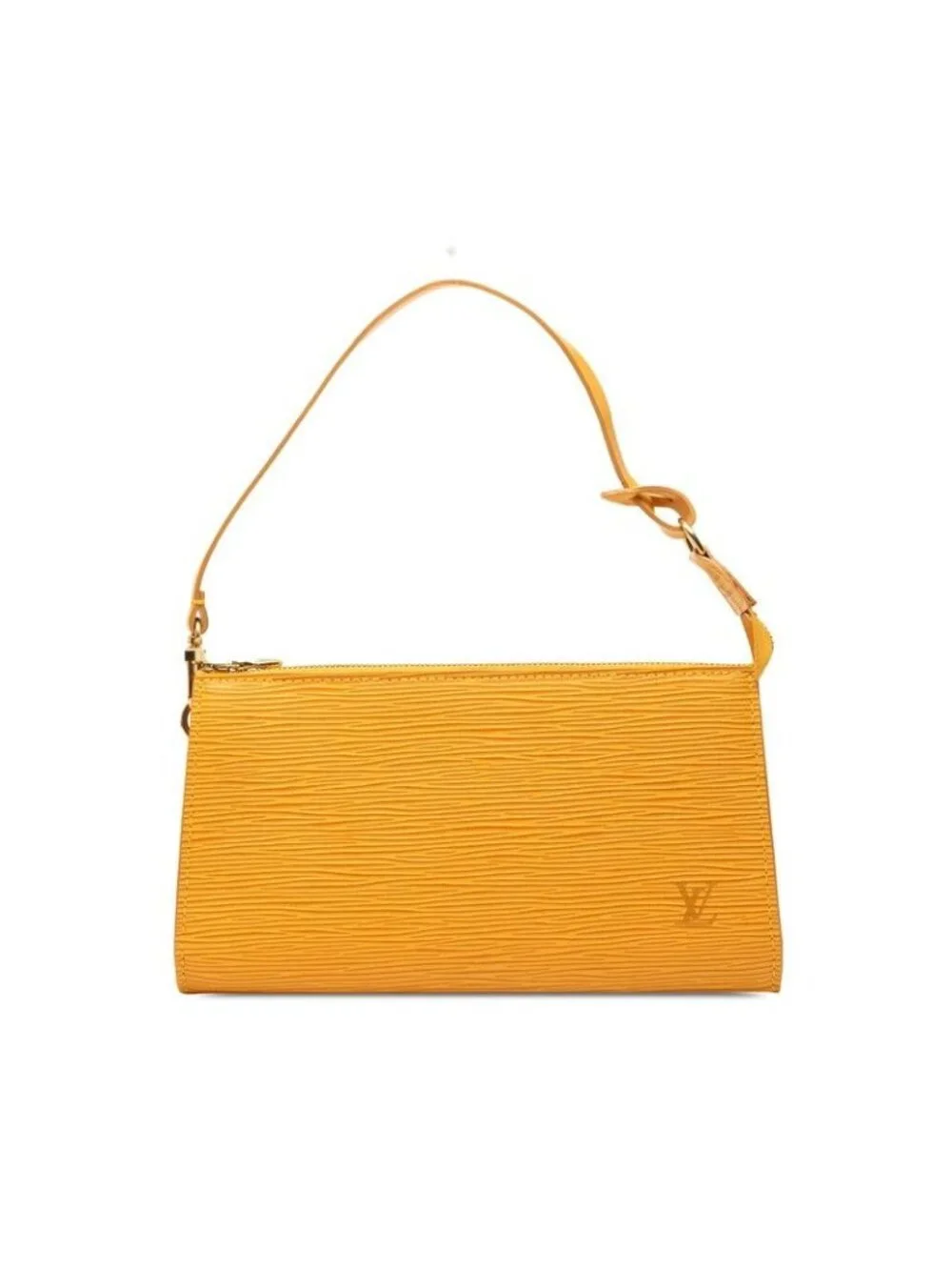 Louis Vuitton Epi Pochette Pouch Handbag Tassiri Yellow Leather